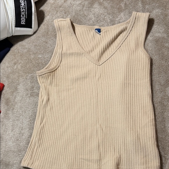 Old Navy Tops - Old Navy Beige Ribbed Tank Top